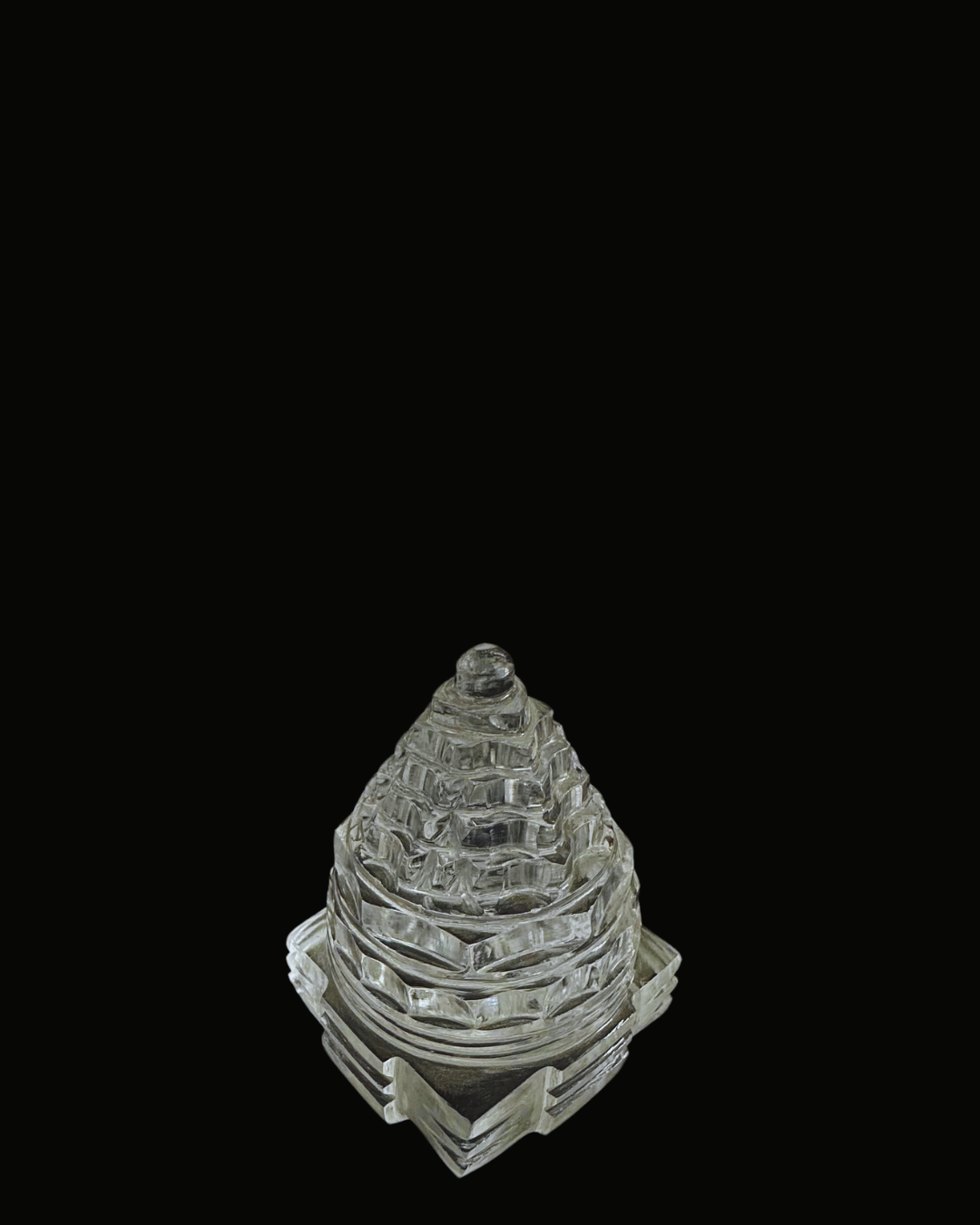 ShivaRatna Sphatik Shree Yantra - 95-97 g, Lab-Certified, 97% Stone Clarity