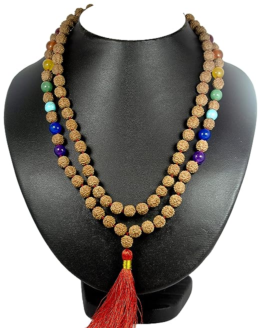 SHIVARATNA Rudraksha Mala 108 1 kralen (Pathri Mala/Chikna Mala) Iso Lab gecertificeerd, bruin SHIVARATNA Rudraksha Mala 108 1 kralen (Pathri Mala/Chikna Mala) Iso Lab gecertificeerd, bruin