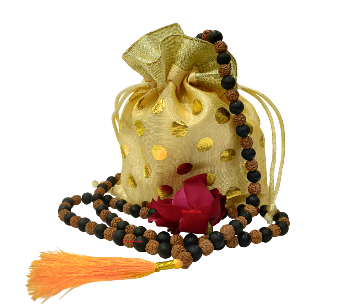 ShivaRatna Original Karungali Rudraksha Malai 108+1 Beads 8mm (ISO Lab Certified) - ShivaRatna