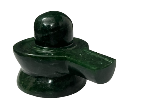 ShivaRatna Green Jade Stone Shivling (390 gram approx)