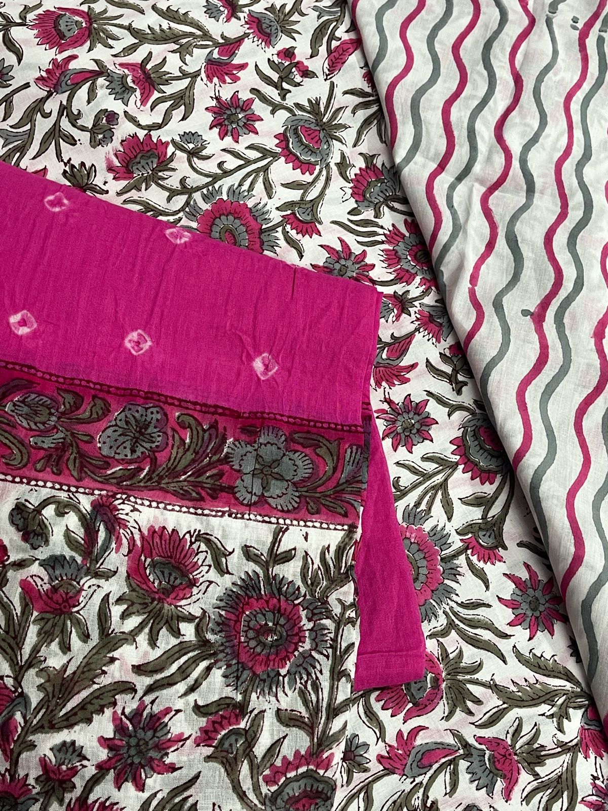 jaipuri cotton suit set by shivaratna