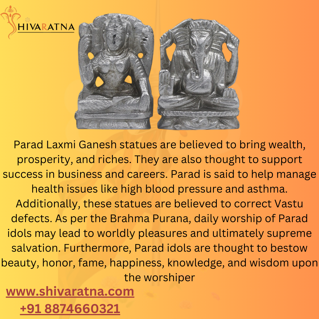 ShivaRatna Parad Ganesh Laxmi (Mercury) - 60-65 Grams