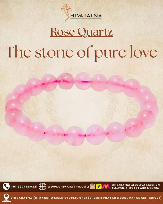 ShivaRatna Rose Quartz Bracelet - ShivaRatna