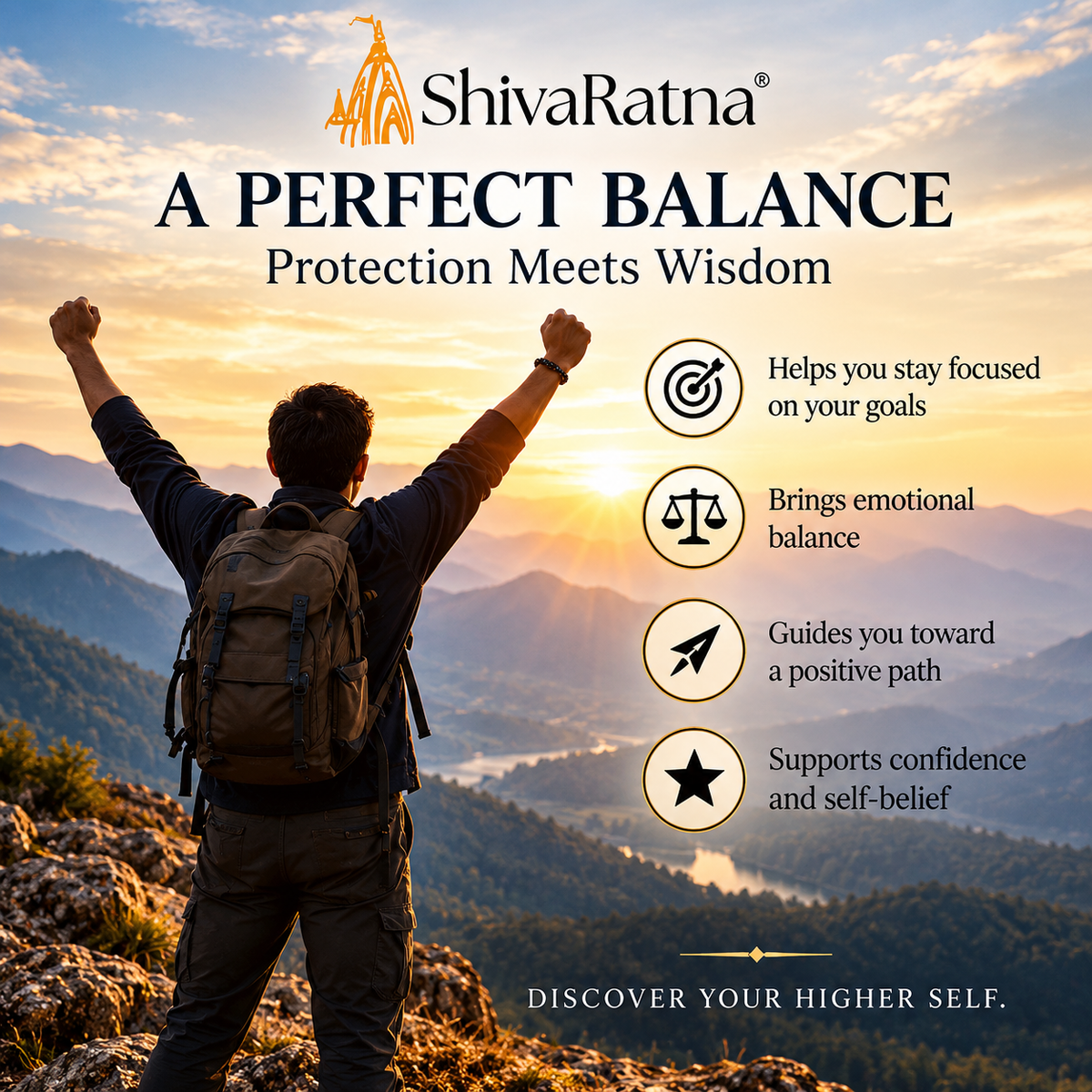 ShivaRatna Sagittarius Zodiac Bracelet (धनु राशि) | Dhanu Rashi | Selenite Plate | Lab Certified | Stretchable Gemstone Bracelet | Men & Women Gift
