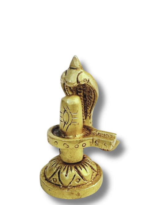 ShivaRatna Brass Superfine Shiva Lingam with Snake