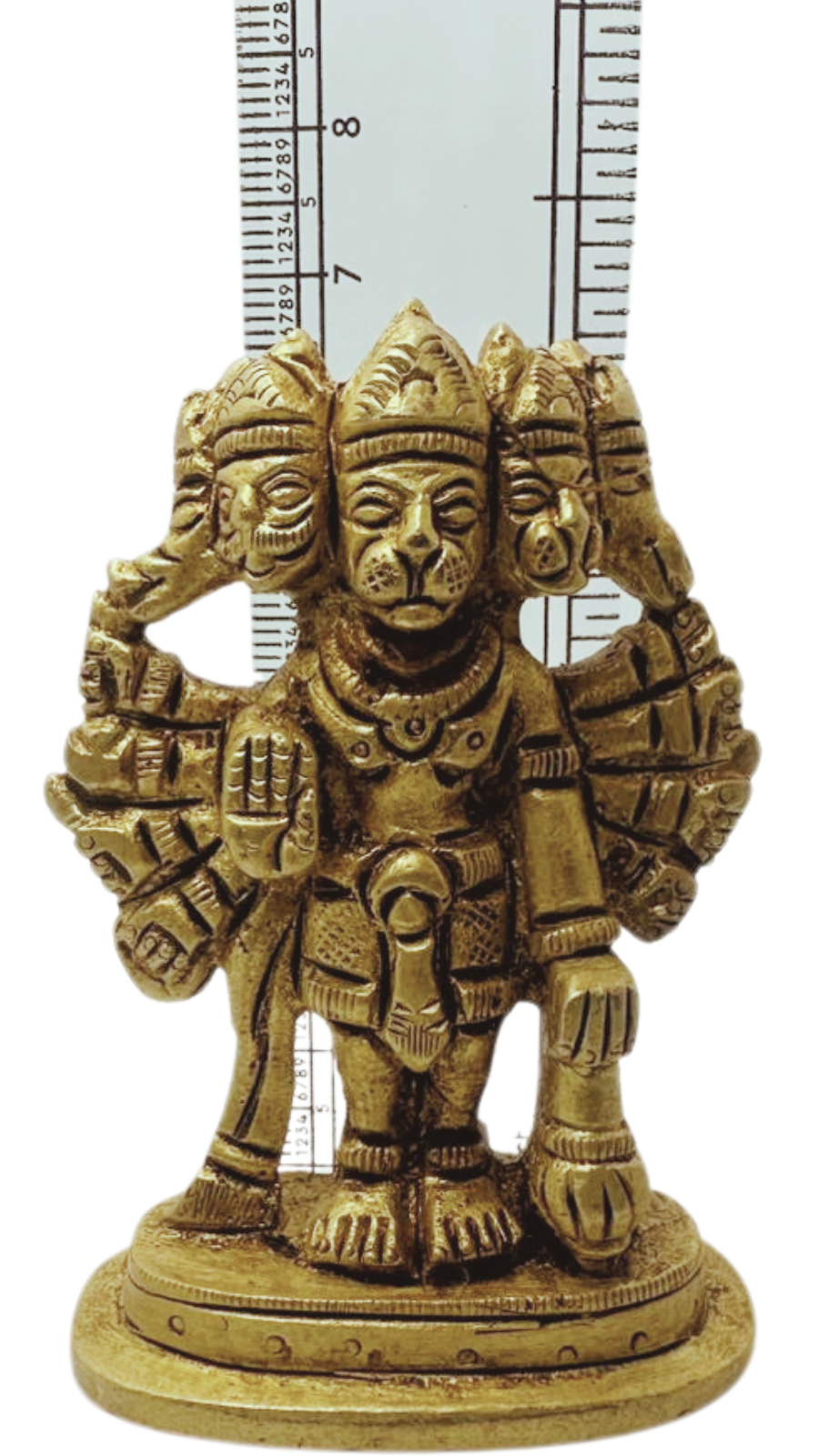Shivaratna Brass Divine Panchmukhi Hanuman Murti-2.5-3Inch
