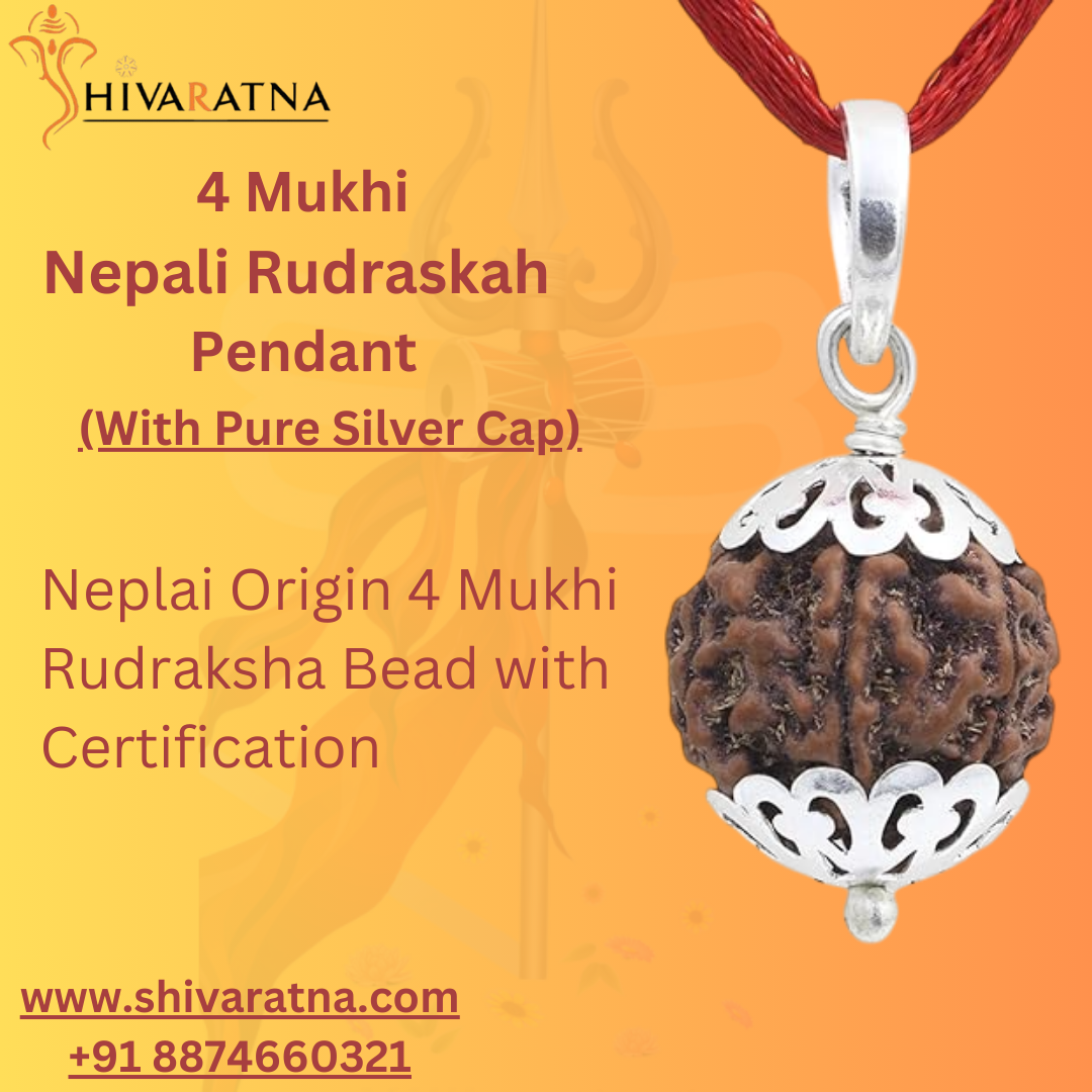 silver capped 4mukhi nepali bead