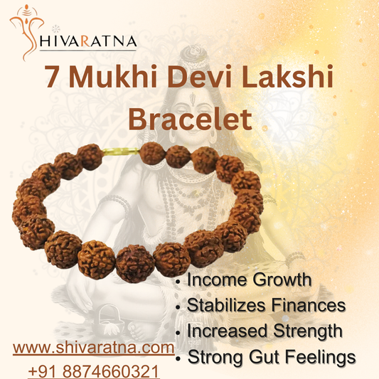 ShivaRatna 7 Mukhi Rudraksh Bracelet - Indonesian Beads