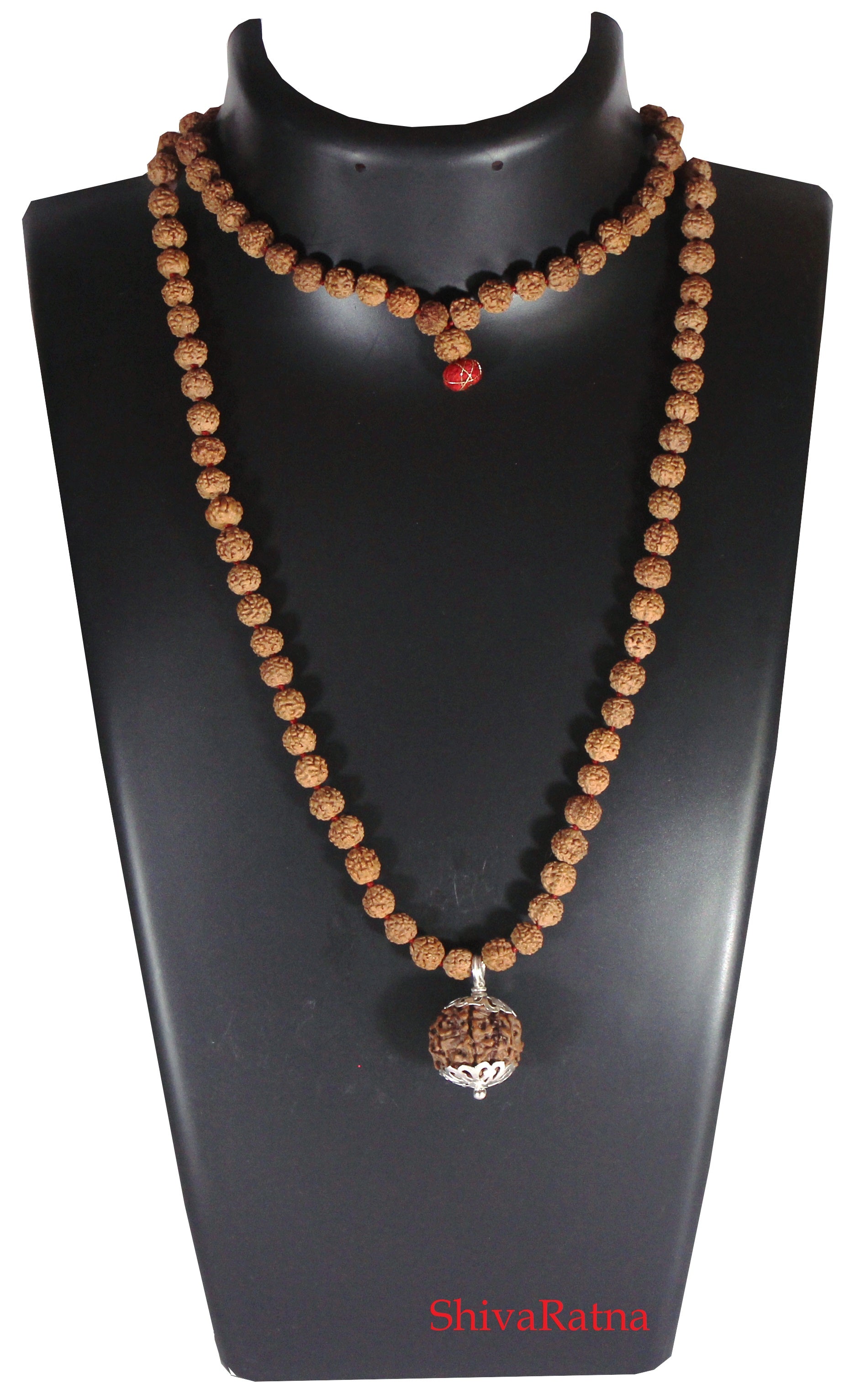 panchmukhi rudraksha mala with 5 mukhi rudraksha pendant by ShivaRatna