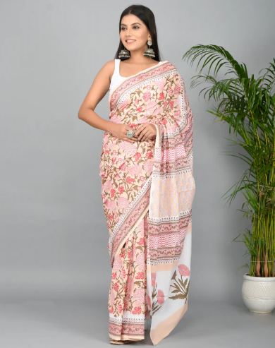 cotton mulmul saree by shivaratna