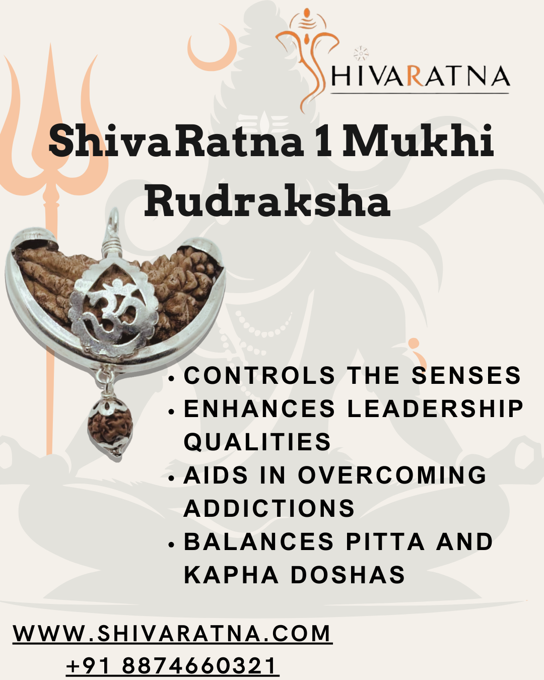 benefits of wearing 1mukhi rudraksha