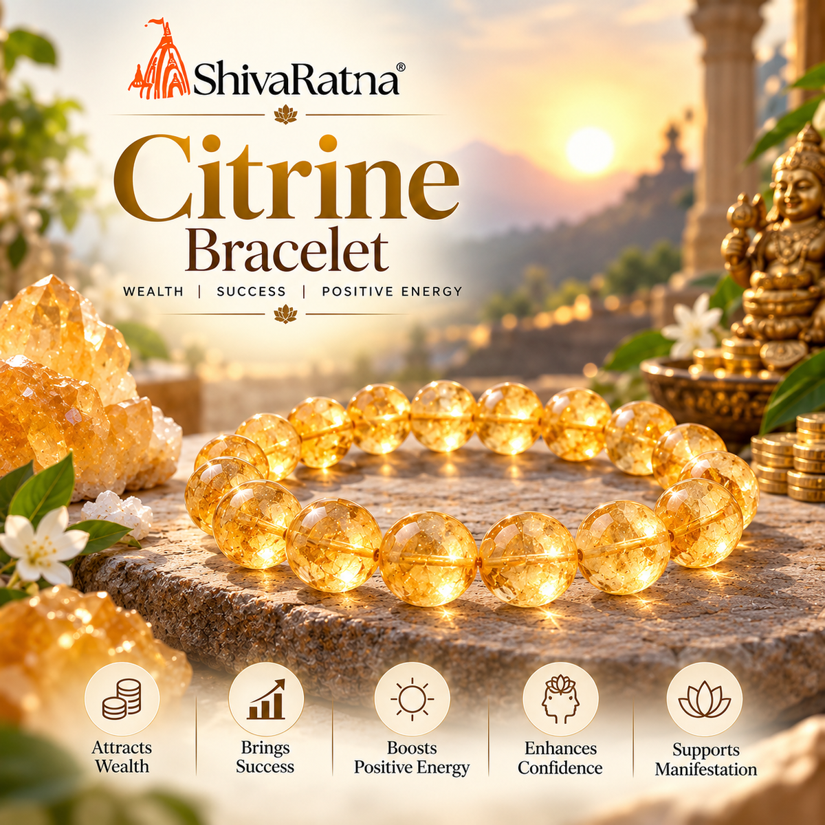 shivaratna citrine real stone bracelet