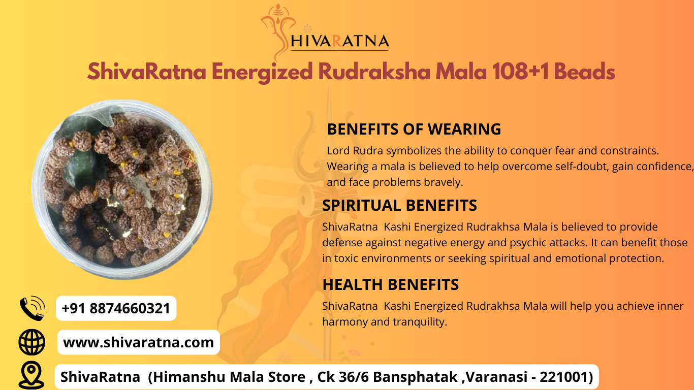 shivaratna kashi energized rudraksha mala