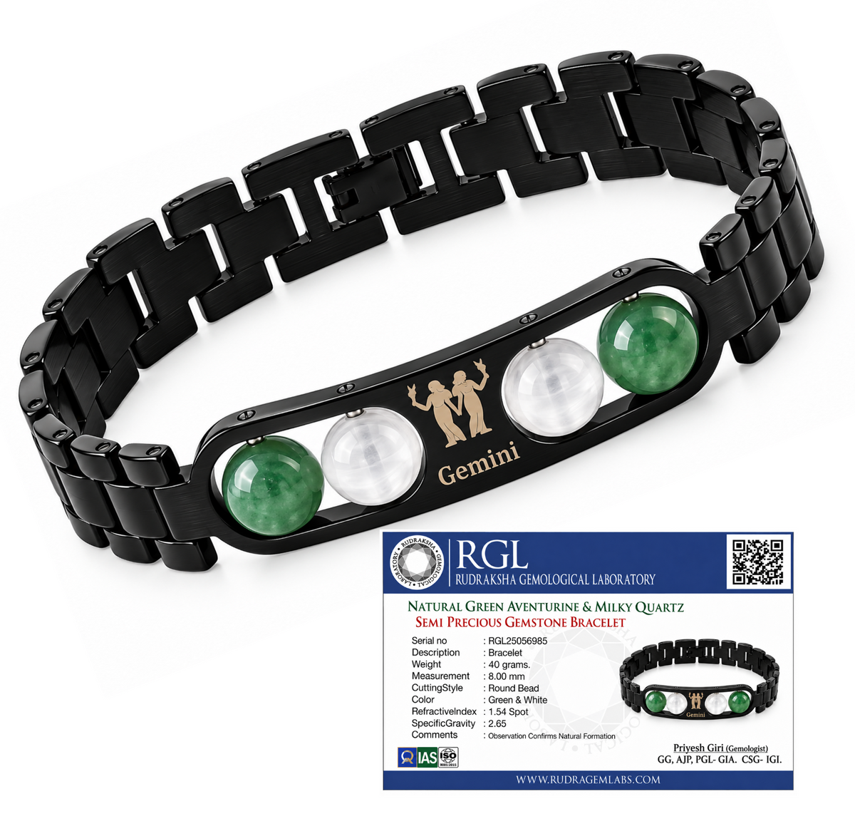 gemini certified men bracelet