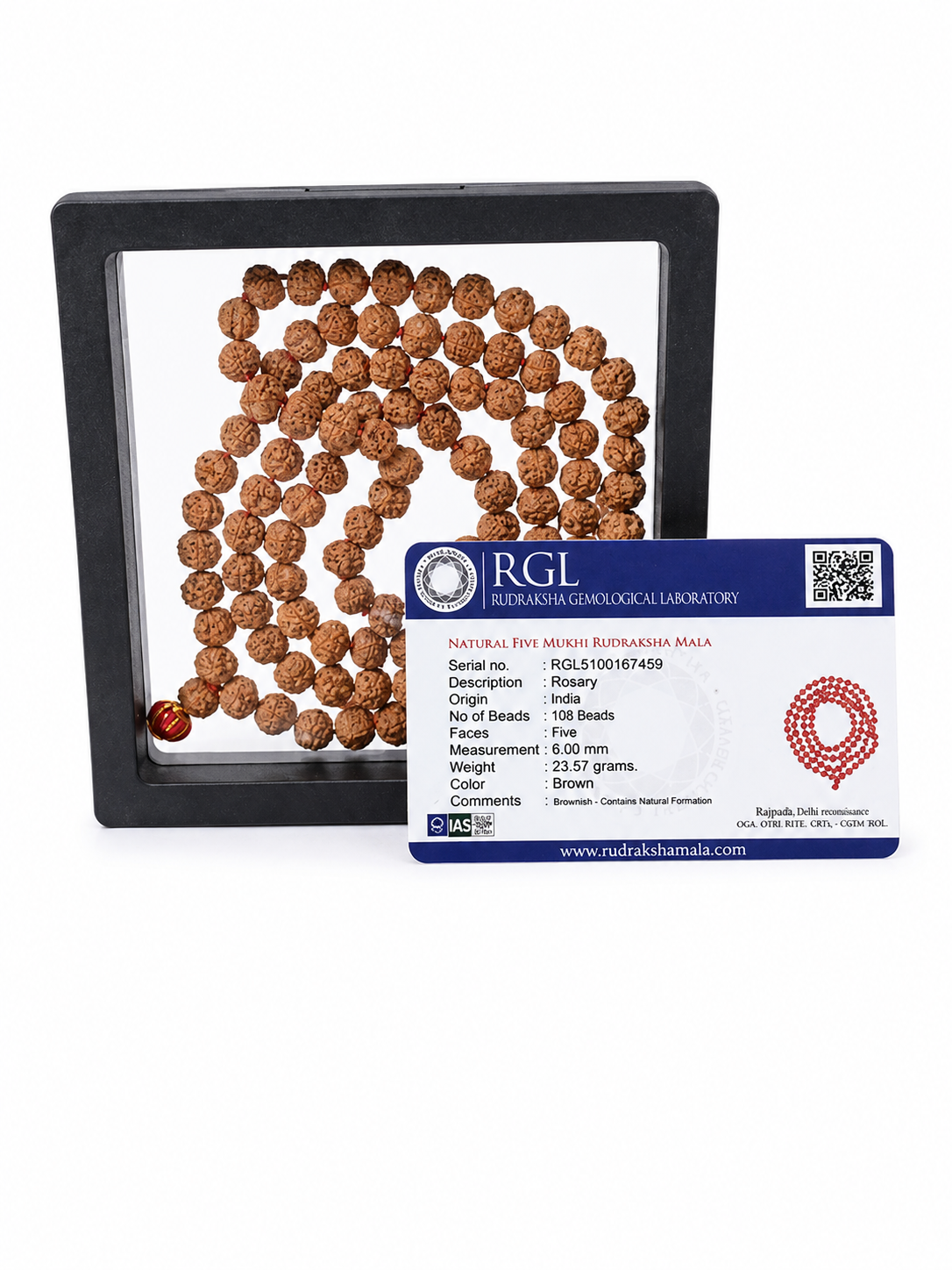 rudraksha mala with certificate