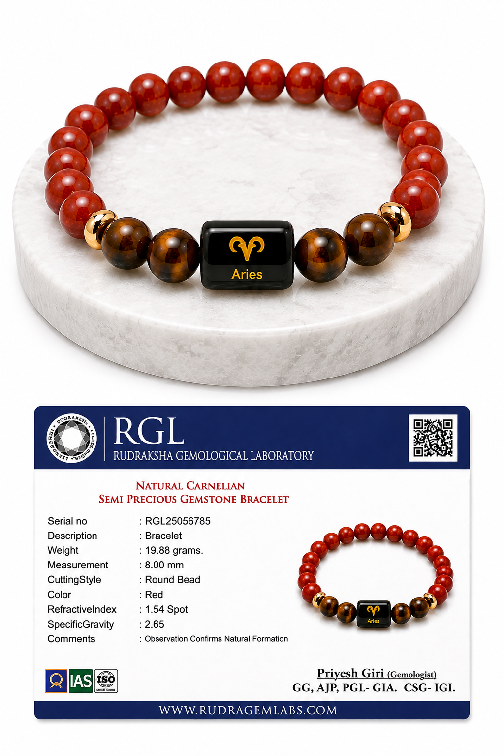 real stone zodiac bracelet