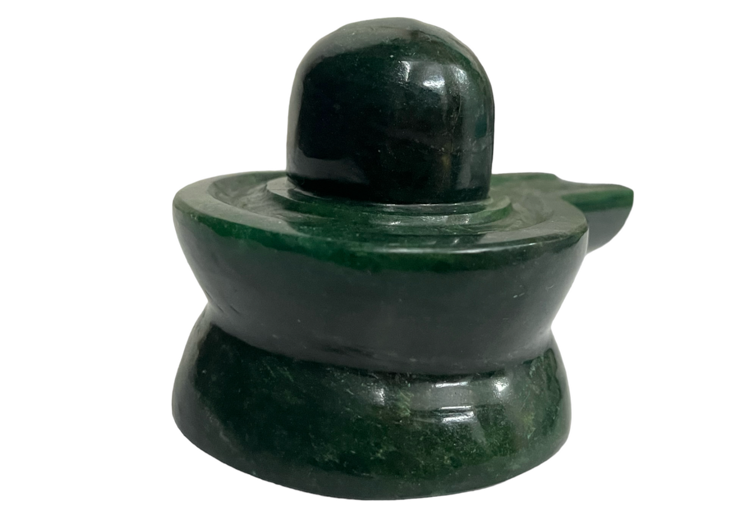 ShivaRatna Green Jade Stone Shivling (390 gram approx)