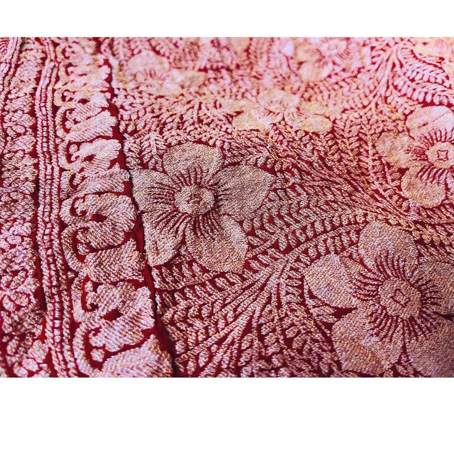 ShivaRatna saree with bhandhej embroidery made of banarasi khaddi silk - ShivaRatna