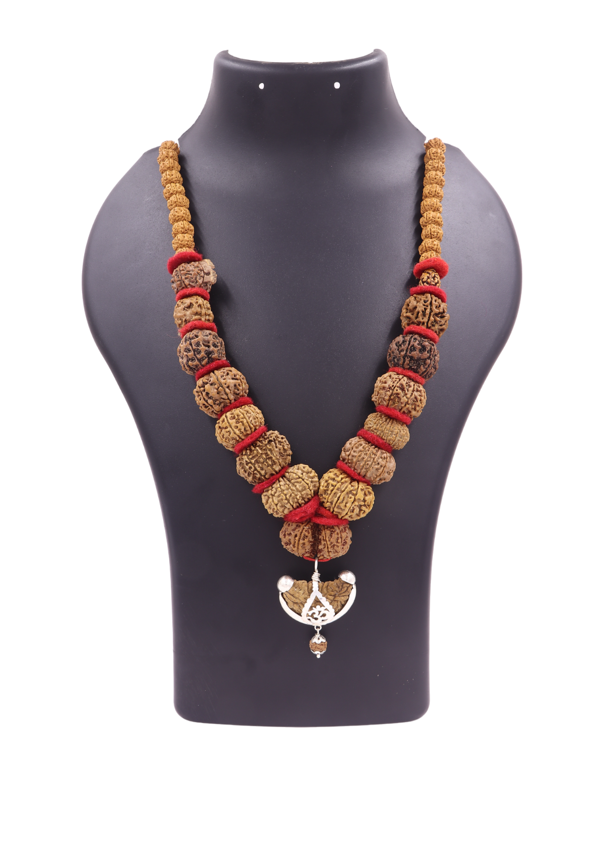 ShivaRatna Siddha Mala 1-14 Mukhi +Gaurishankar + Ganesh  Rudraksha  (Nepali Beads)- Lab Certified
