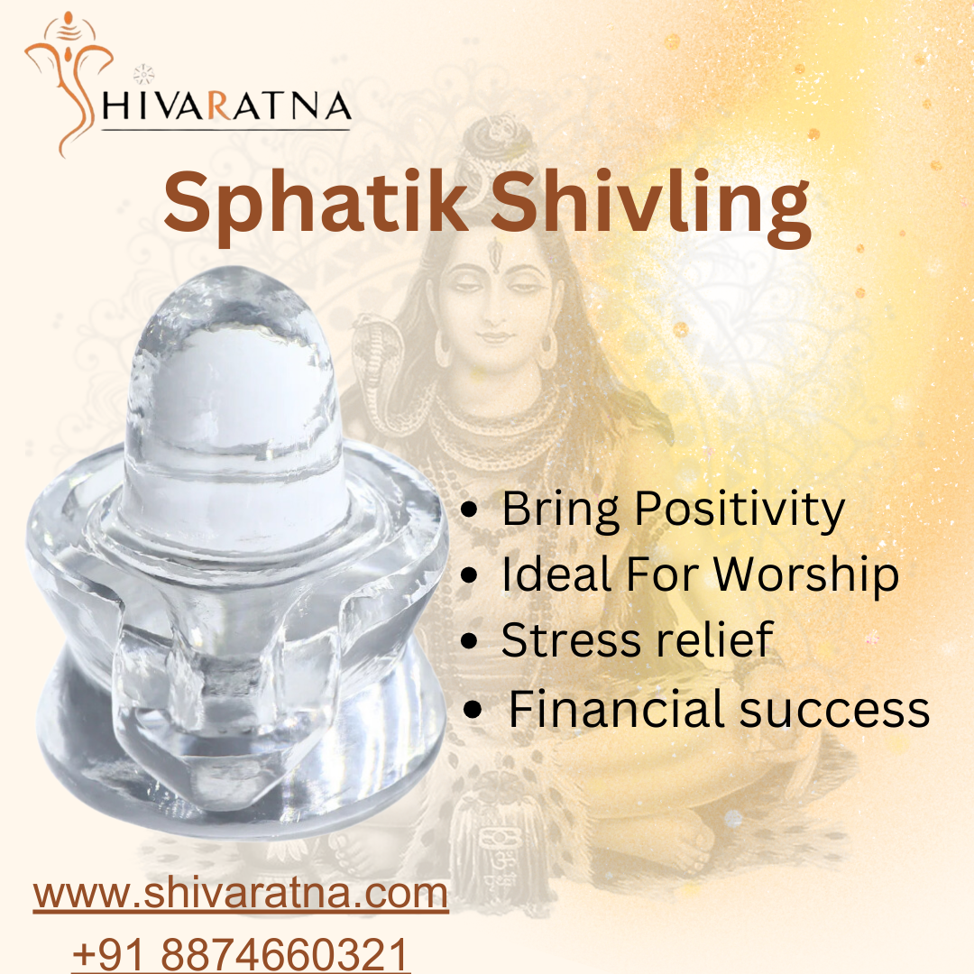 ShivaRatna 100% Sphatik Shivling AAA Quality 75 - 85 Grams