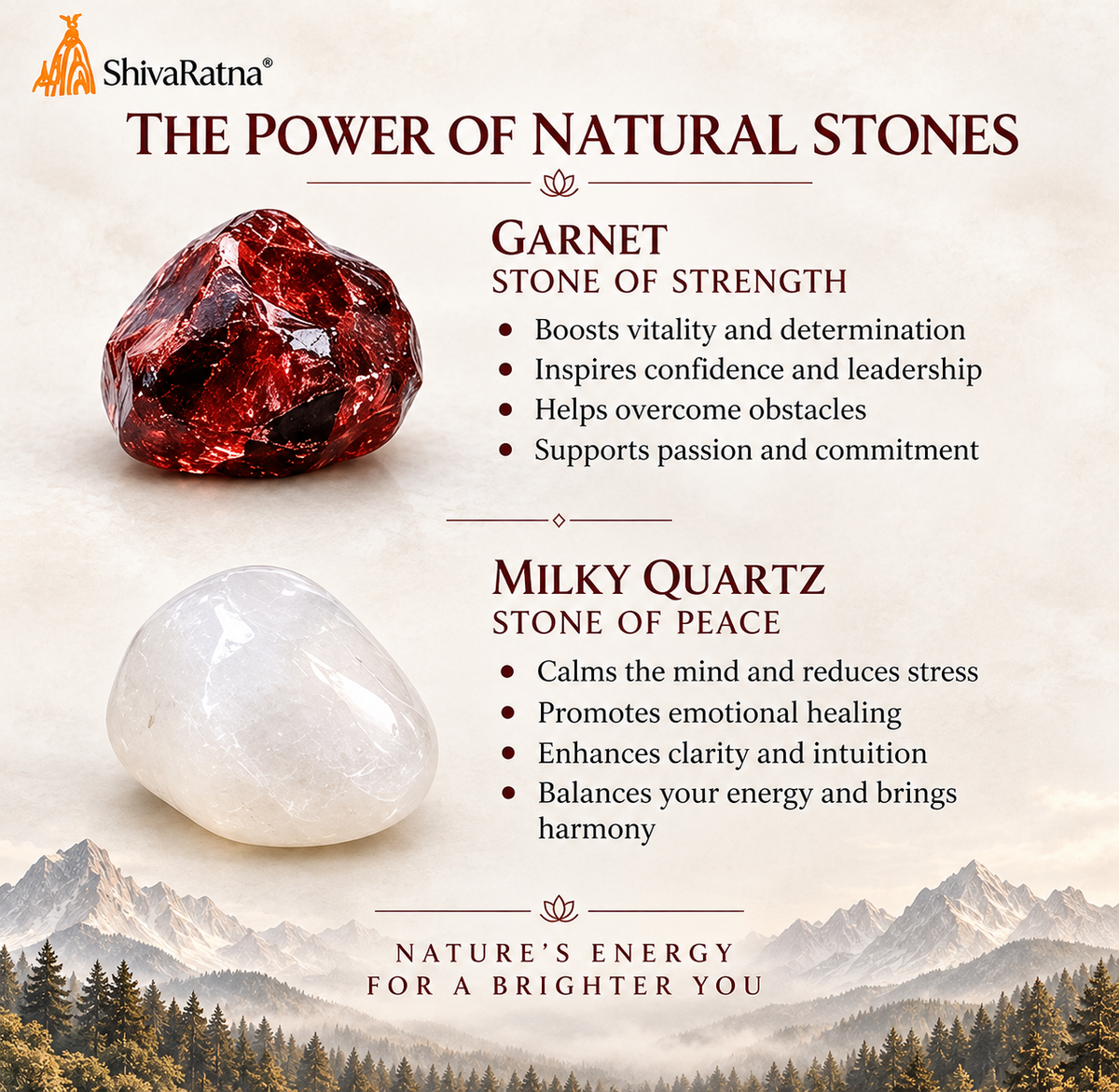 about garbnet and milky quartz
